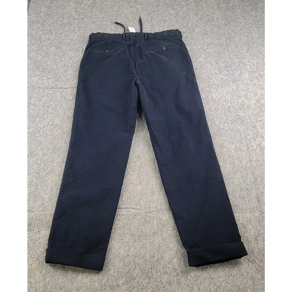 Todd Snyder Italian Doeskin Madison Trouser size M Navy Blue Drawstring NWT - Picture 2 of 12